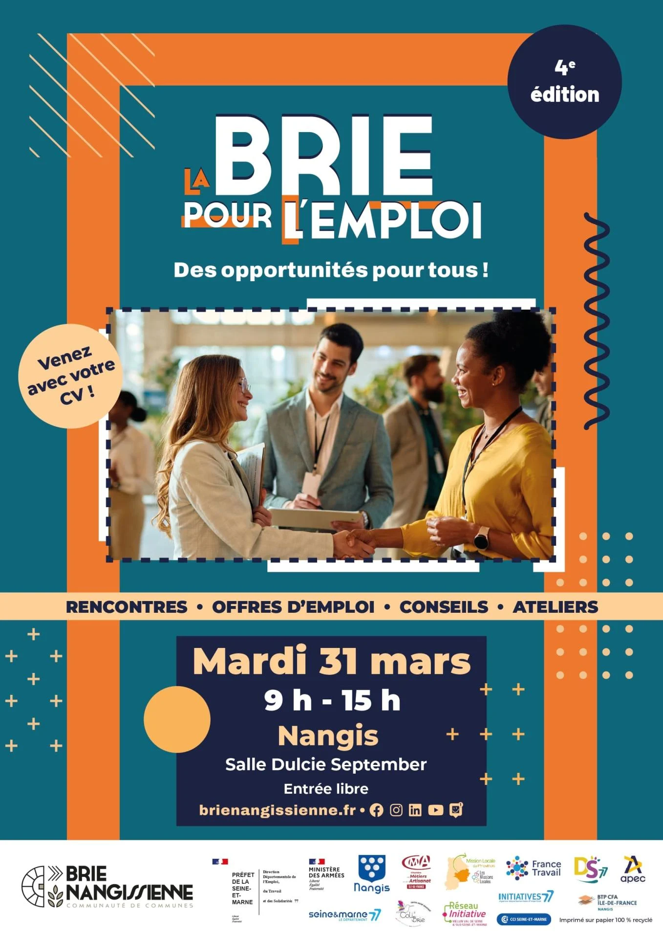 Affiche La Brie pour l'Emploi